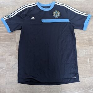 Adidas Dark Blue Jersey with Light Blue Trim Philadelphia Union Shirt